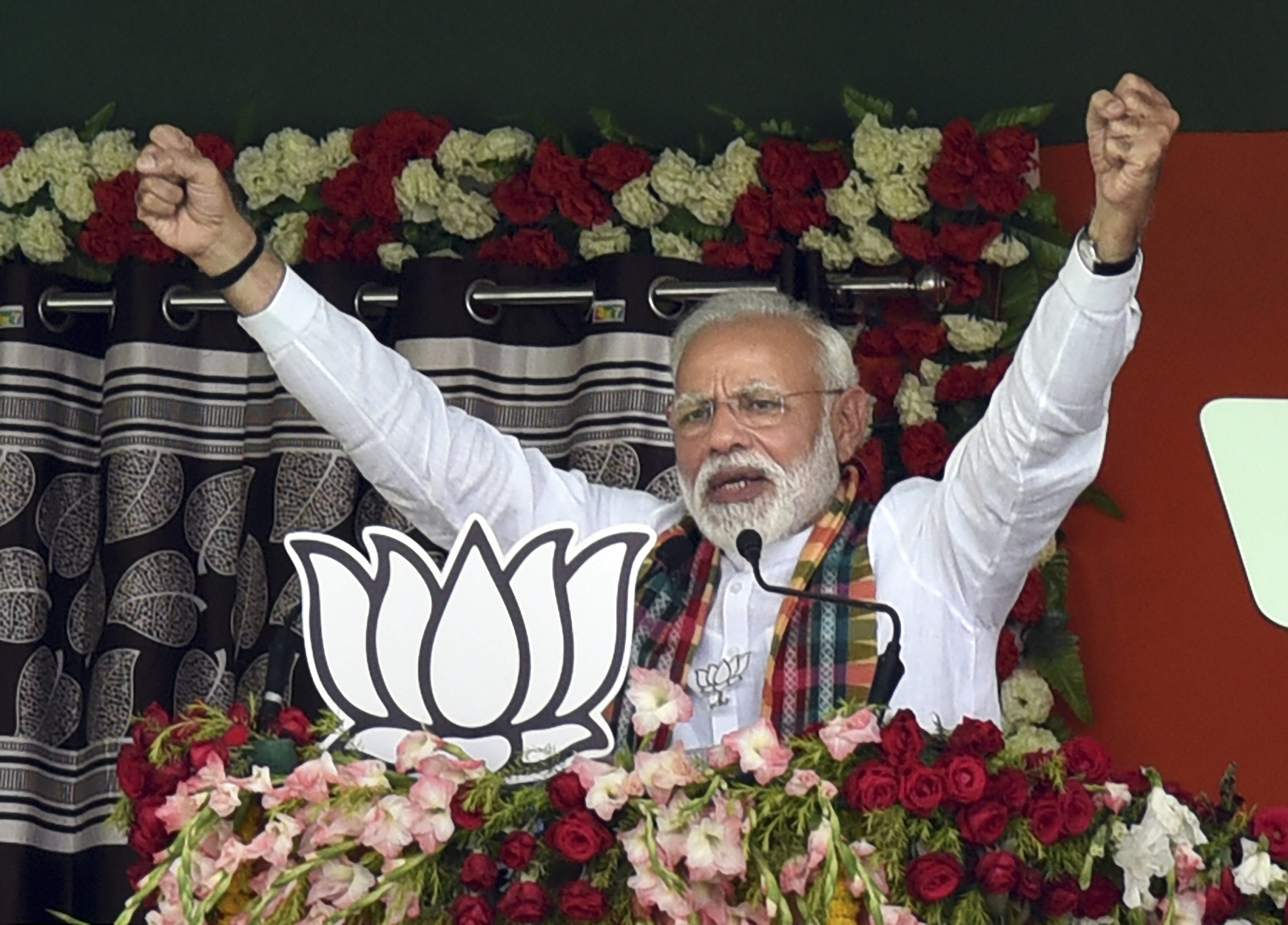 We are fighting polls to punish terrorists, Cong to give them free hand: Modi