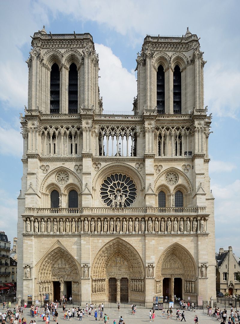 Notre-Dame cathedral in Paris on fire