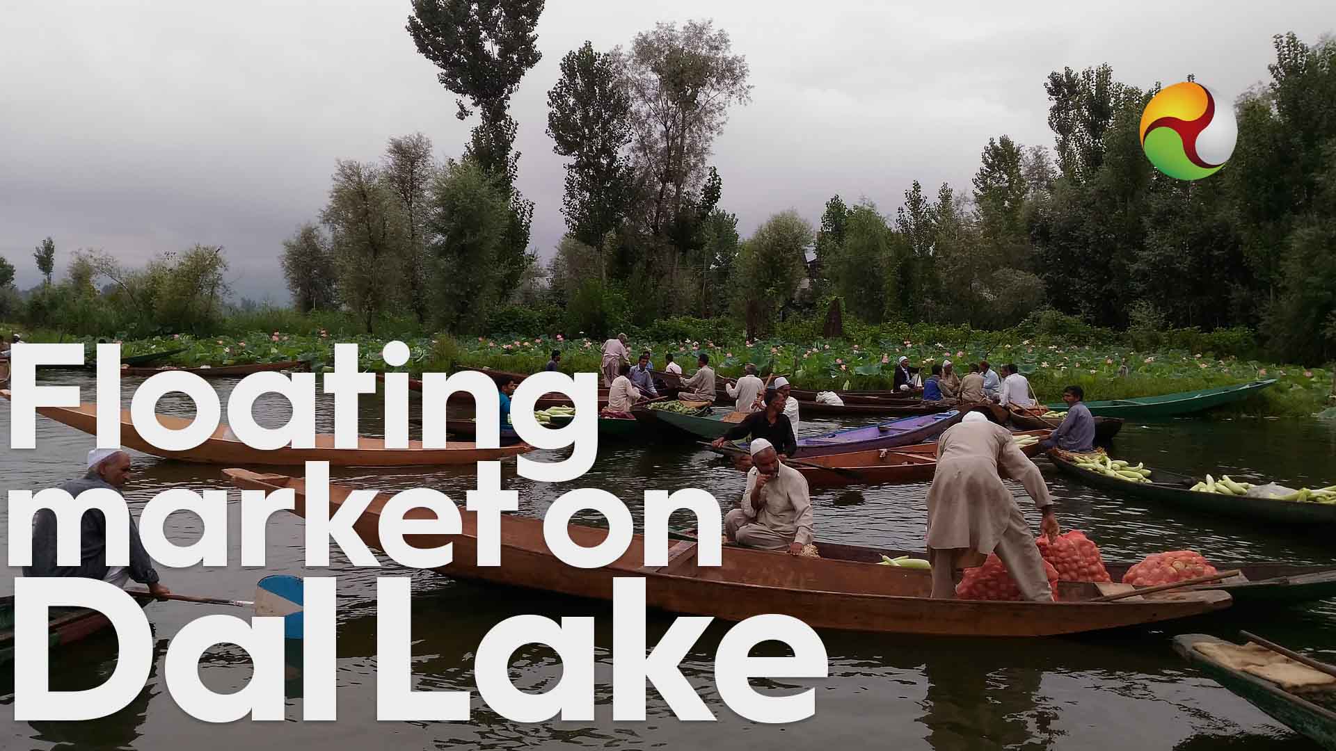 Floating market on Dal Lake