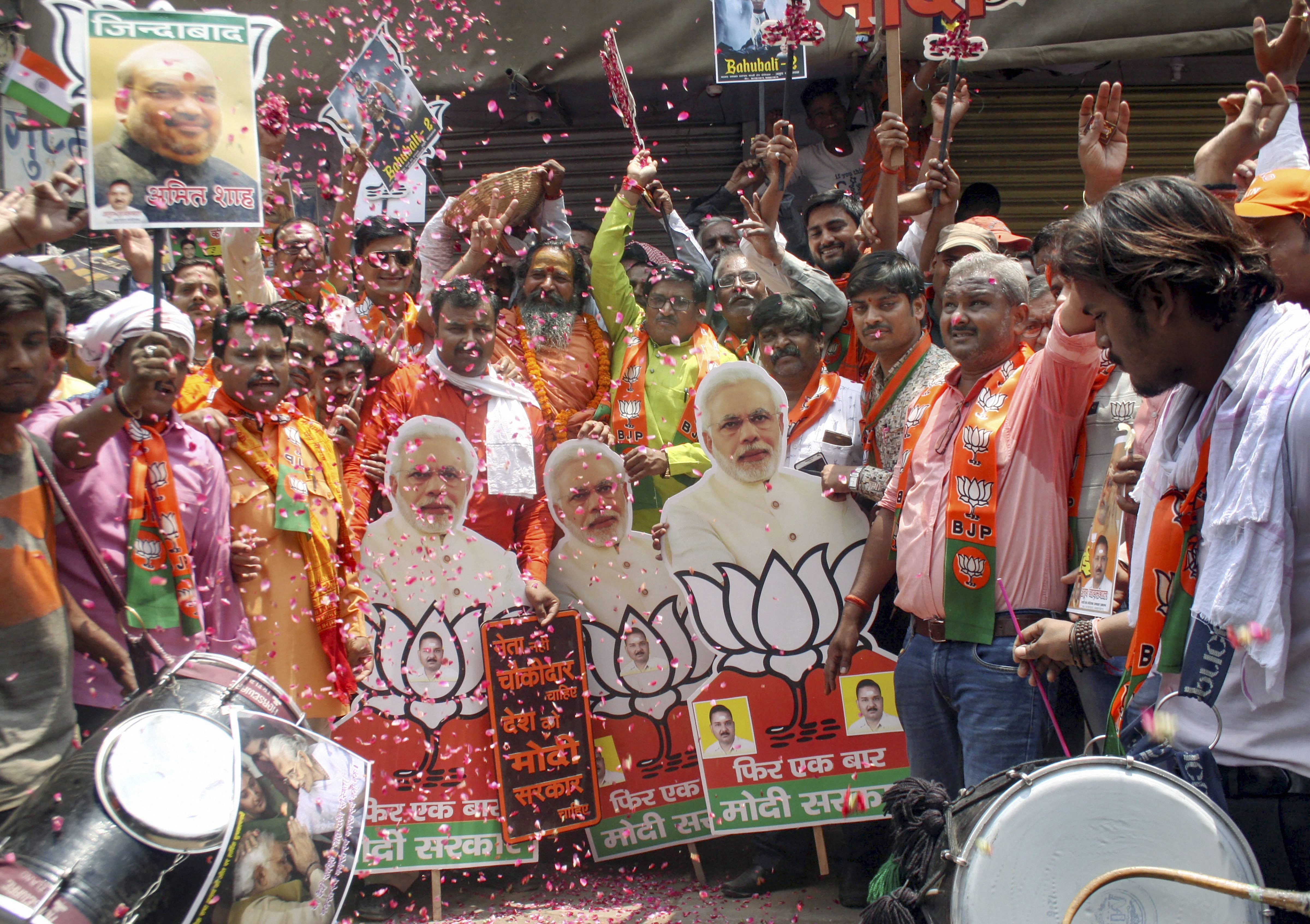 Mandate 2019: NDA crosses 300; Modi says India wins again