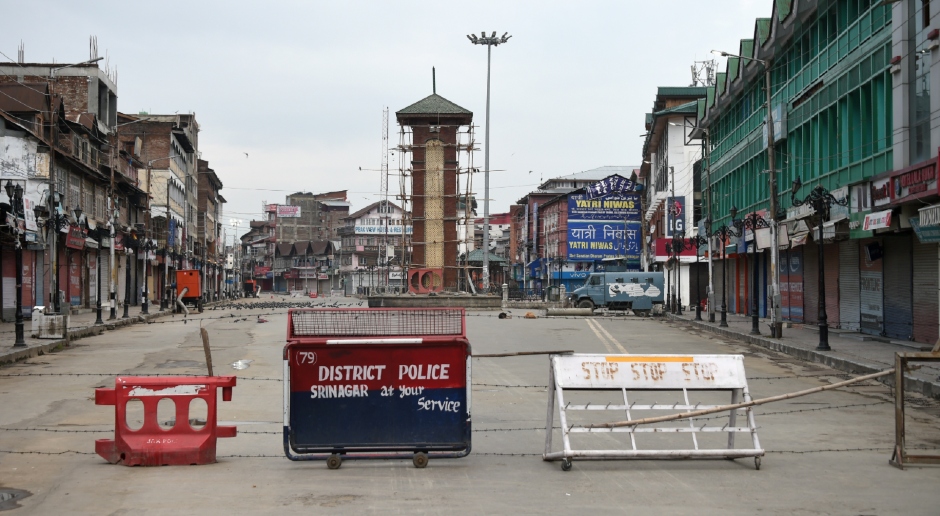 Normal life continues to be hit in Kashmir for the 73rd consecutive day