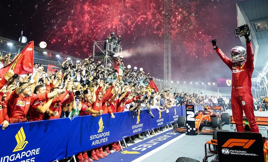 Sebastian Vettel, Singapore Grand Prix, Charles Leclerc, Lewis Hamilton, Max Verstappen, Ferrari, Mercedes, Red Bull