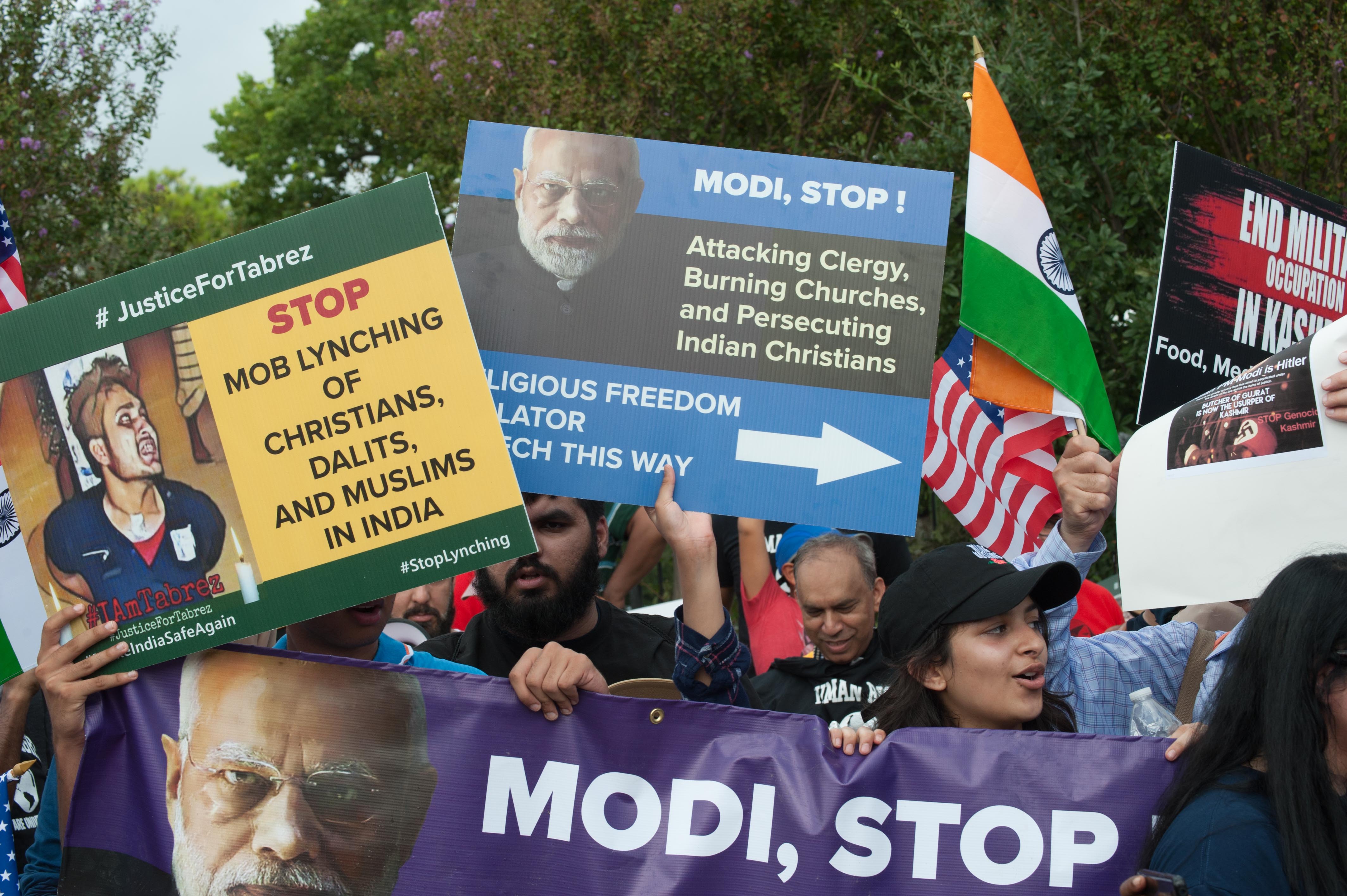 Strong protests during Modi’s Houston visit get quiet burial