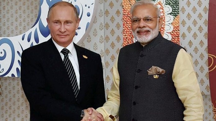 Putin and modi PTI
