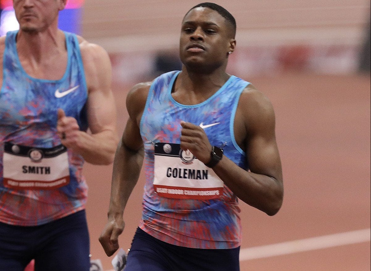 Christian Coleman blasts to 100m gold at World championship