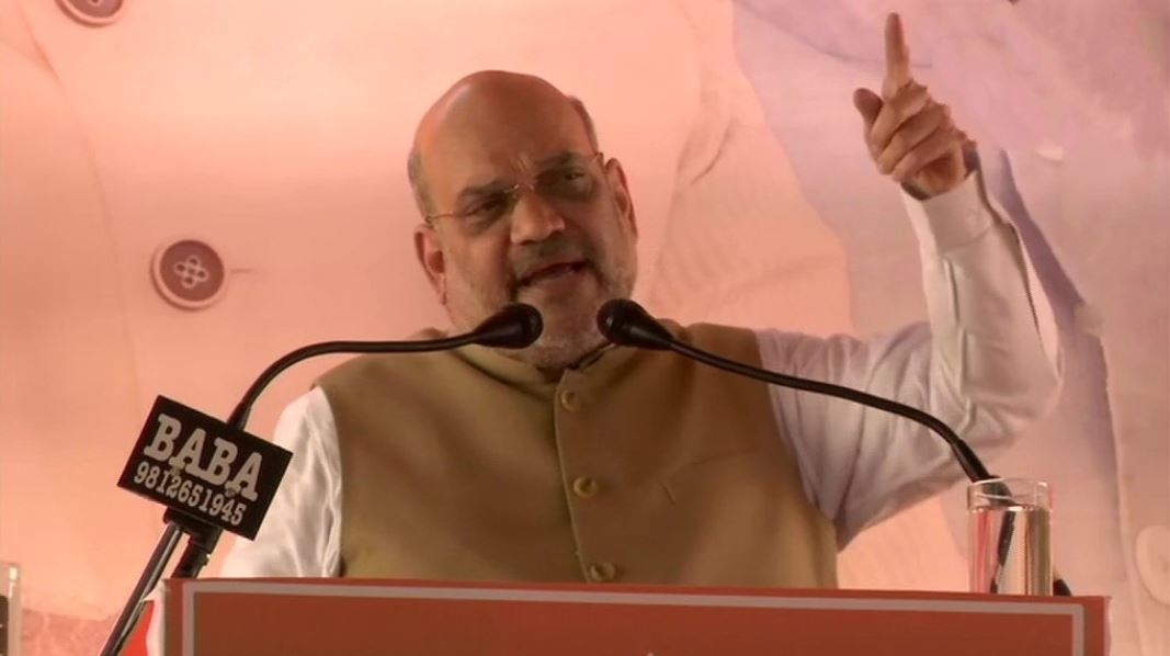 Amit Shah takes on Congress over Article 370, Rafale shastra pooja