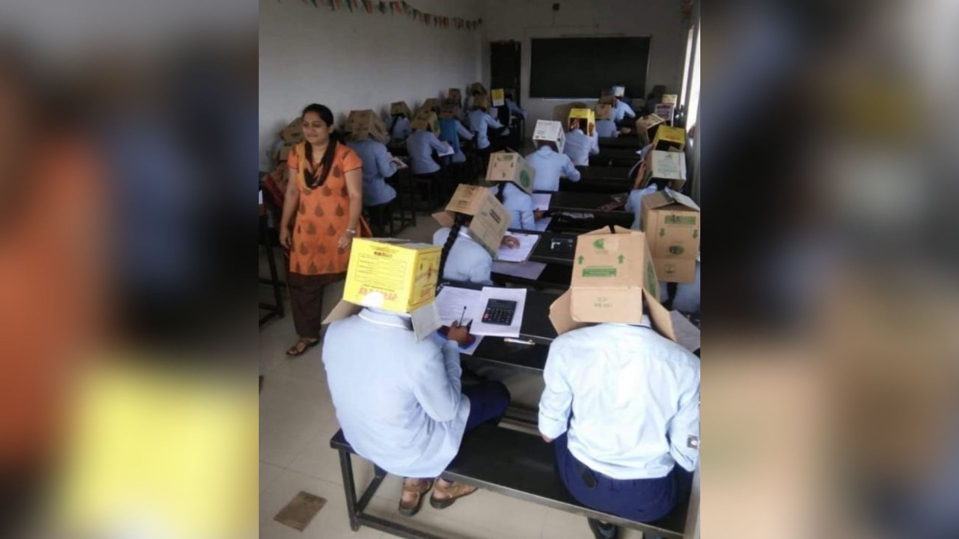 students, wear cartons over heads, exams, Karnataka, Haveri, Pre-University College, Bhagat Pre-University College, criticism, education minister