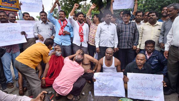 TSRTC, Telangana bus strike, bus conductor