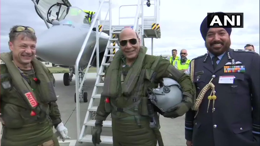 Rajnath returns after sortie on Indias first Rafale jet in France