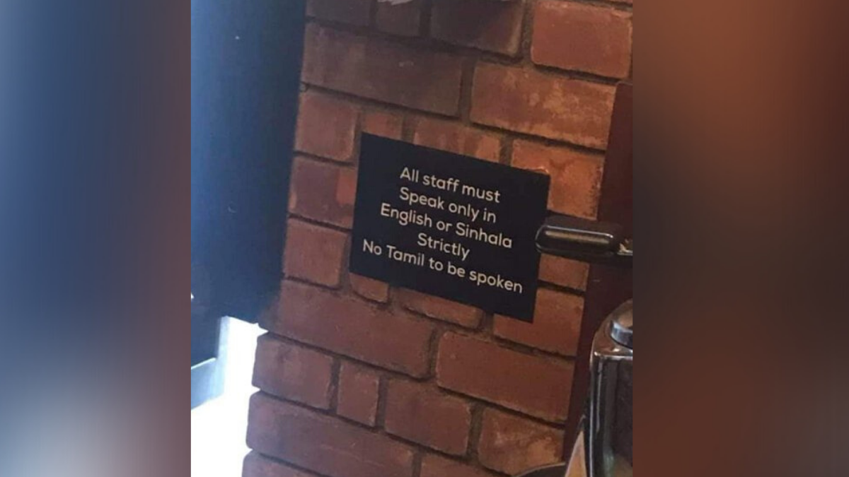 Sri Lanka restaurant faces backlash for asking its staff not to speak in Tamil