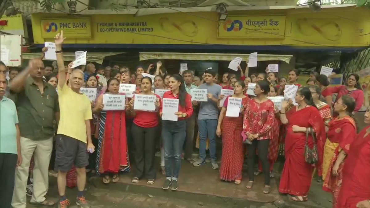 PMC bank customers protest outside Fadnaviss house