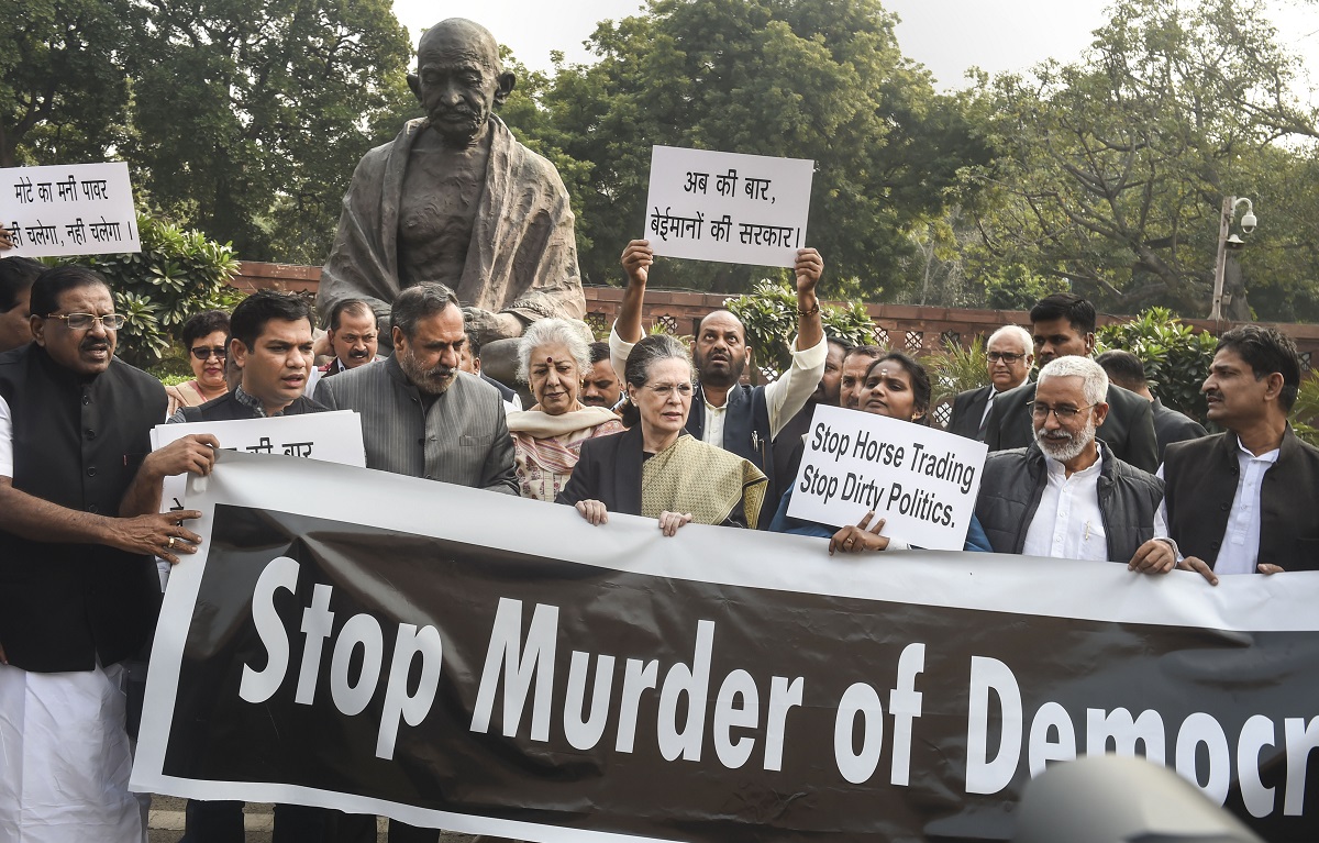 Democracy has been murdered in Maharashtra: Rahul Gandhi