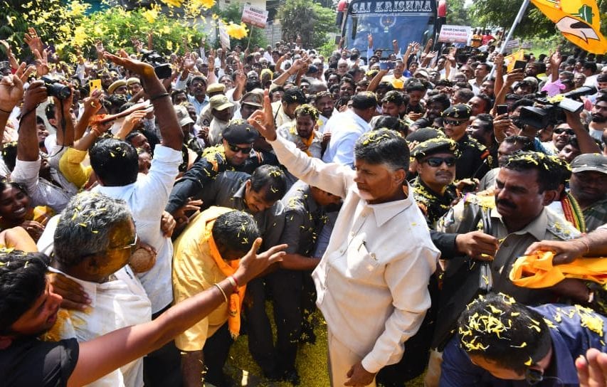 Battle over Amaravati spills to the streets, Naidu’s convoy attacked