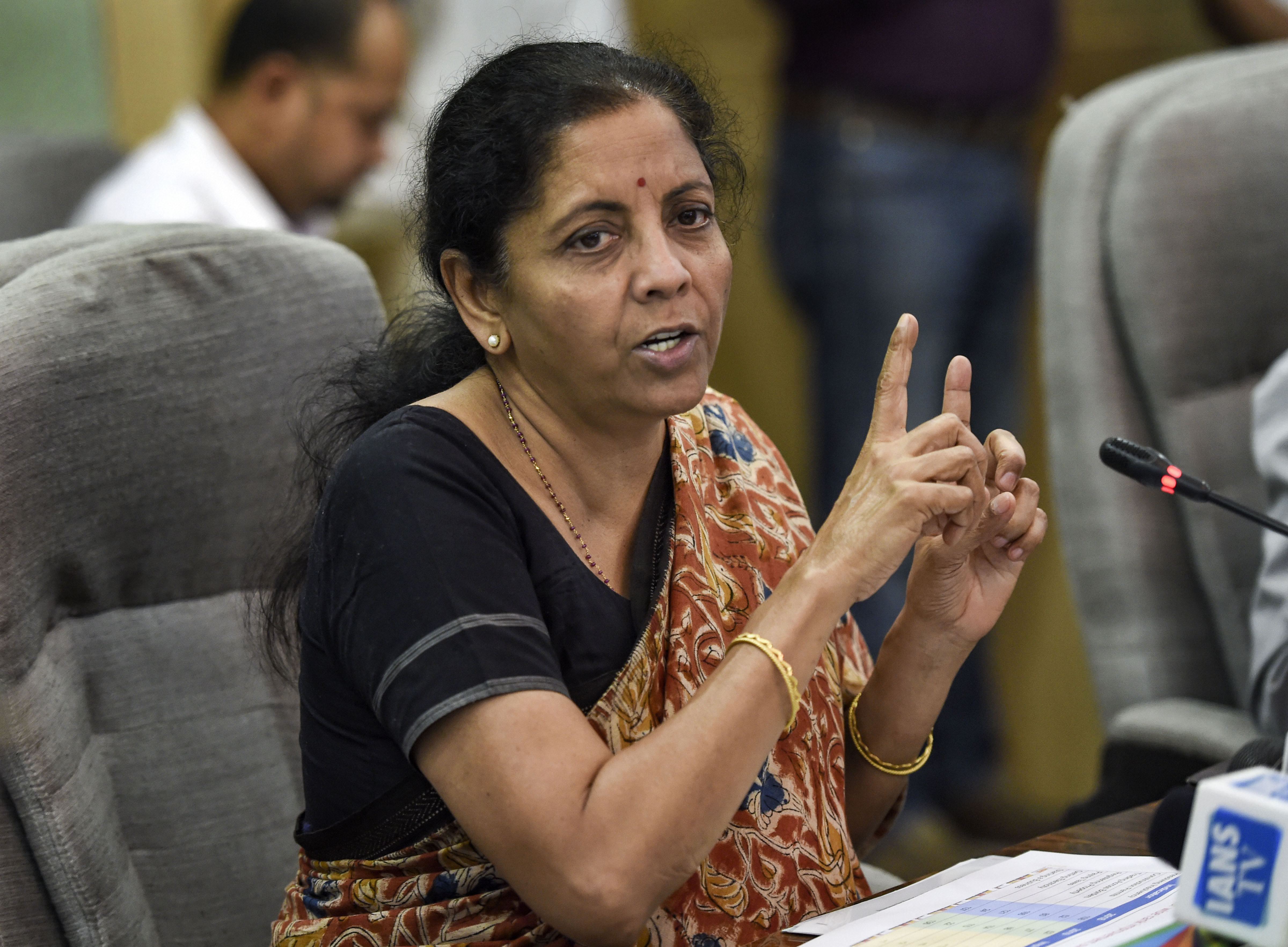 realty sector crisis, finance minister Nirmala Sitharaman, NBCF, liquidity crisis, tax measures, July budget, core sector, eight industries, GST, black money, demonetisation