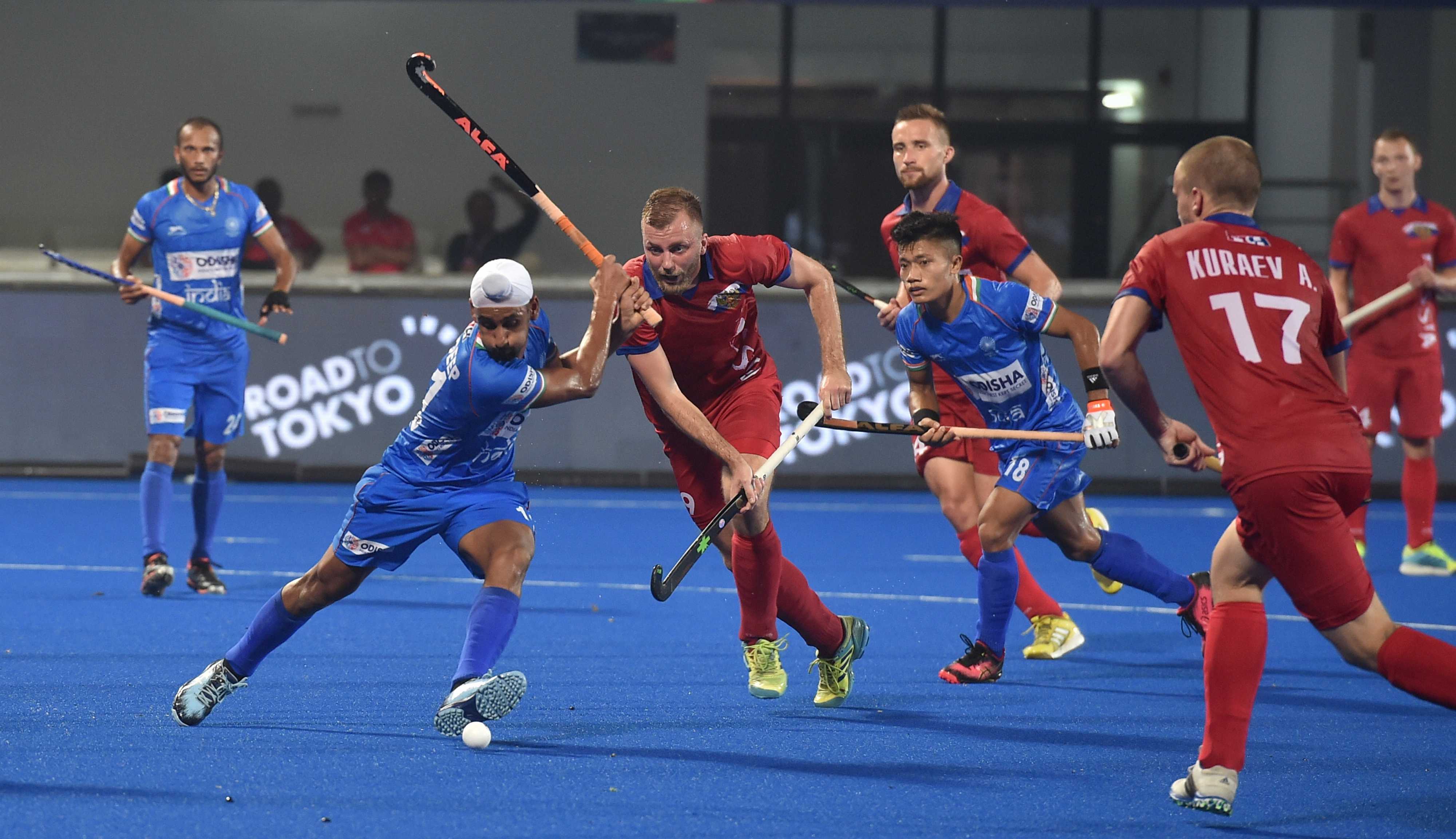 India, Russia, FIH Olympic Qualifiers, Mandeep Singh, Harmanpreet Singh, SV Sunil, Indian mens hockey team