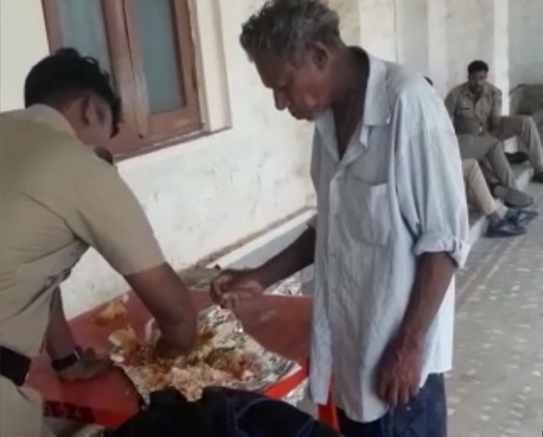Kerala police officer shares food, video goes viral