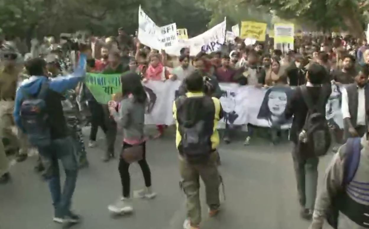 JNU, students protest, rollback, hostel fee