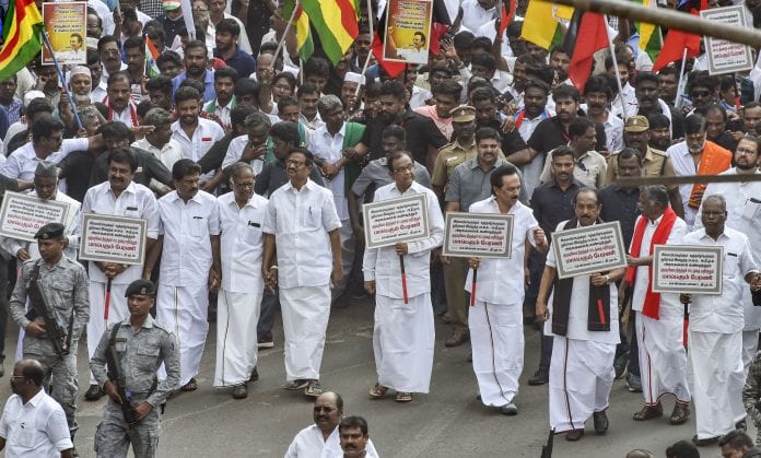 DMK rally, anti-CAA protest, protest rally in Chennai
