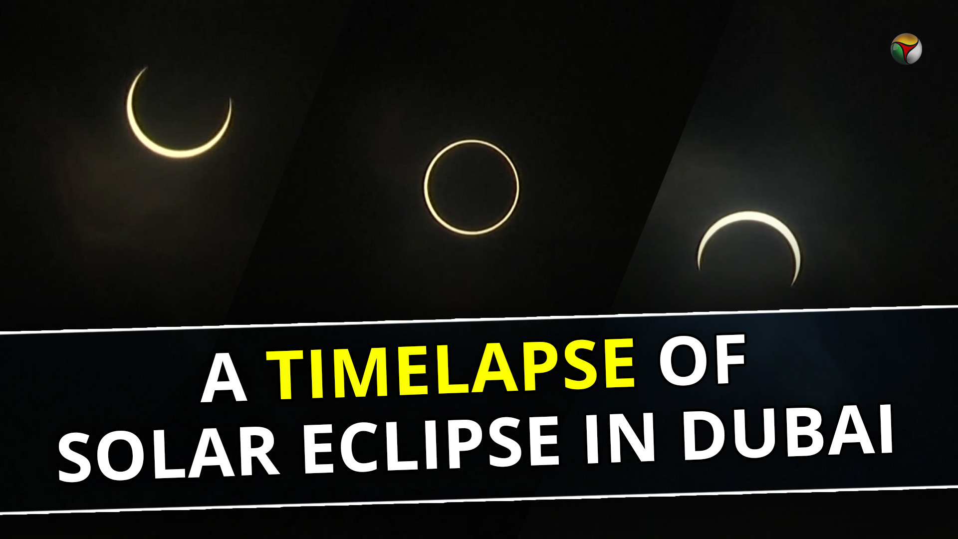 A timelapse of solar eclipse in Dubai