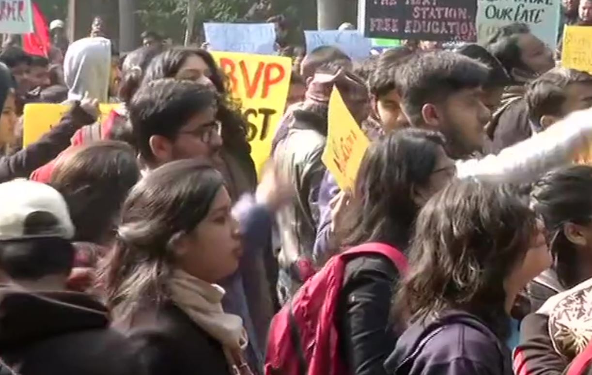 JNU, students protest, violence