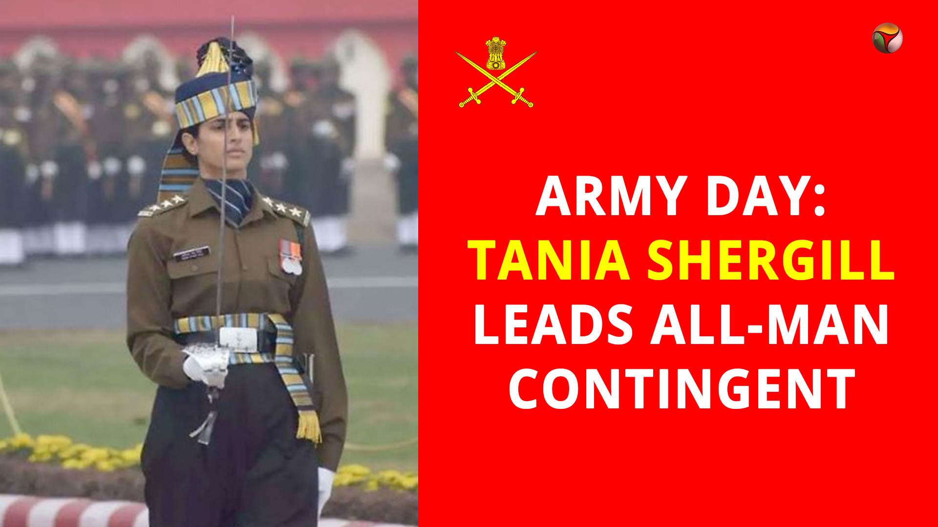 In a first, woman leads all-man contingent Army Day parade