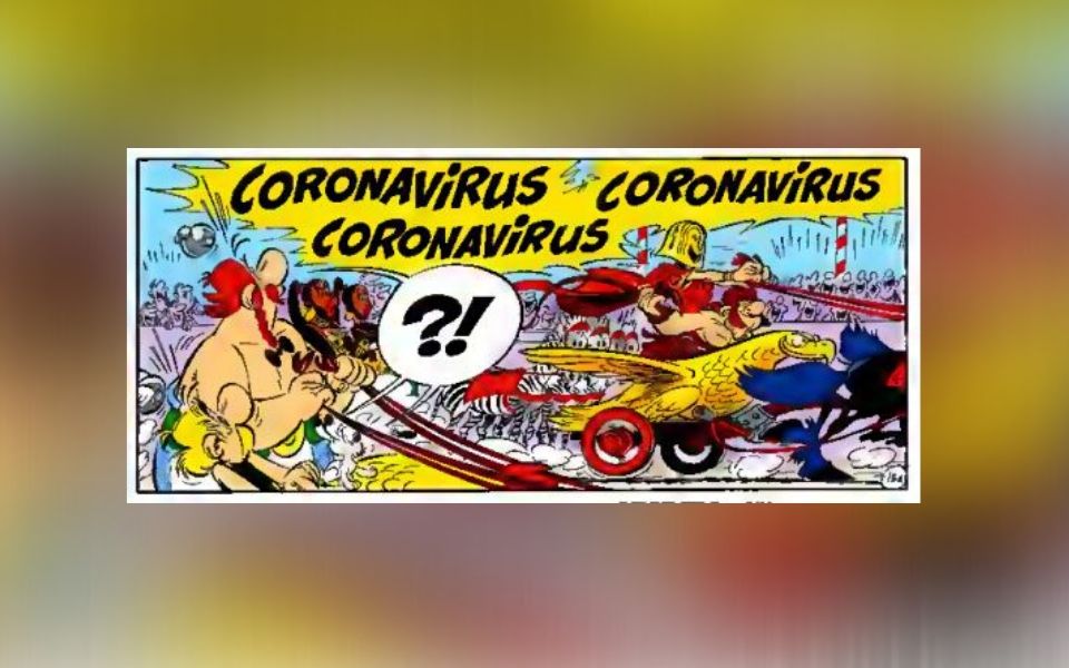 Asterix, Obelix, comic, coronavirus, chariot race, Roman villain, racer, China, Wuhan