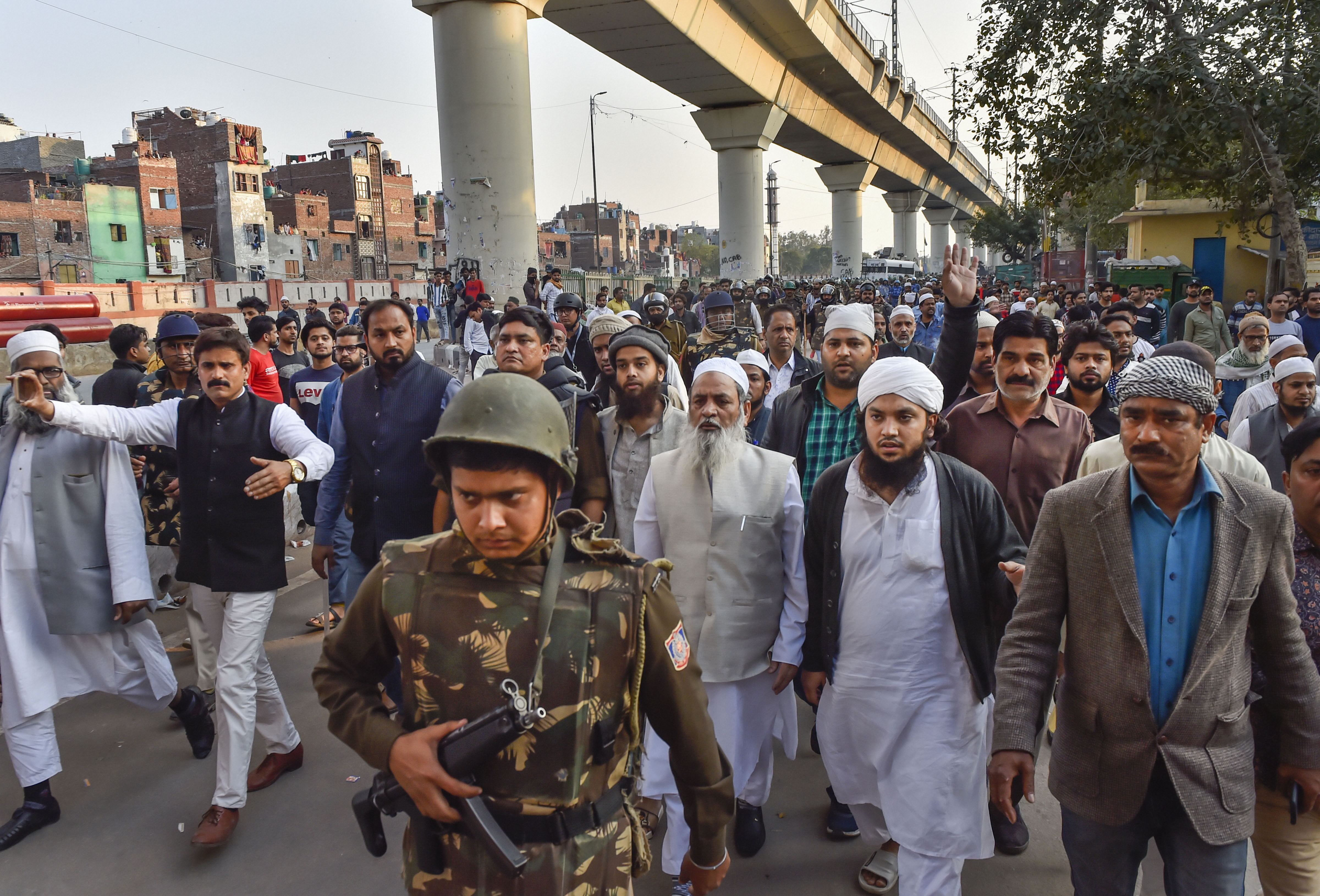 Amid violence in Delhi, Brijpuri residents take out a peace march