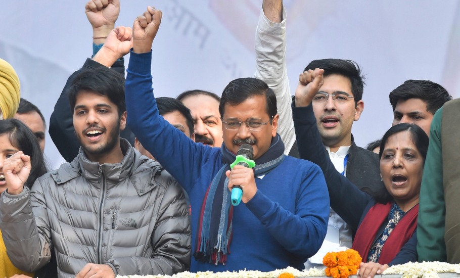 Kejriwal begins victory speech with ‘love you’ message for supporters