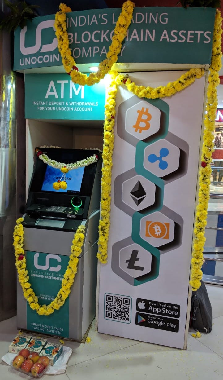 Crypto Unocoin ATM Bitcoin