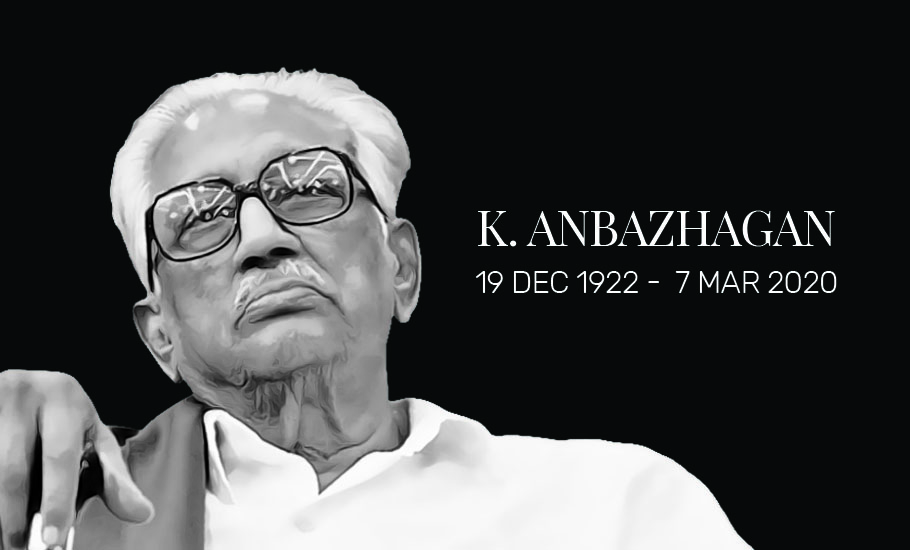 Anbazhagan: The last pillar of the Dravidian movement has fallen