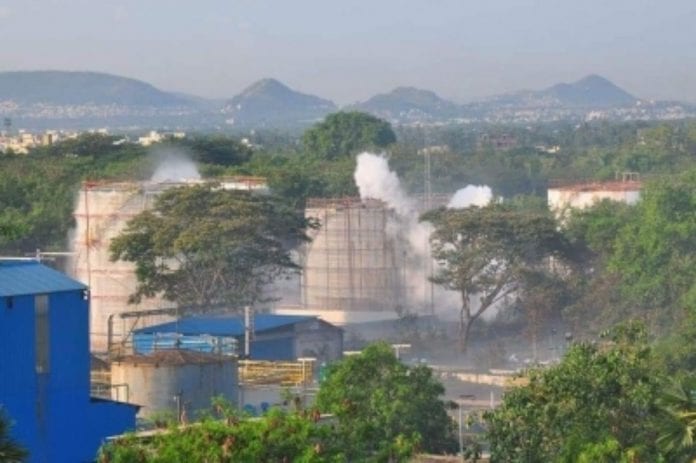 gas leak Visakatnam