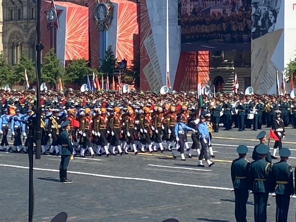 Indian military contingent participates in Victory Day Parade in Moscow
