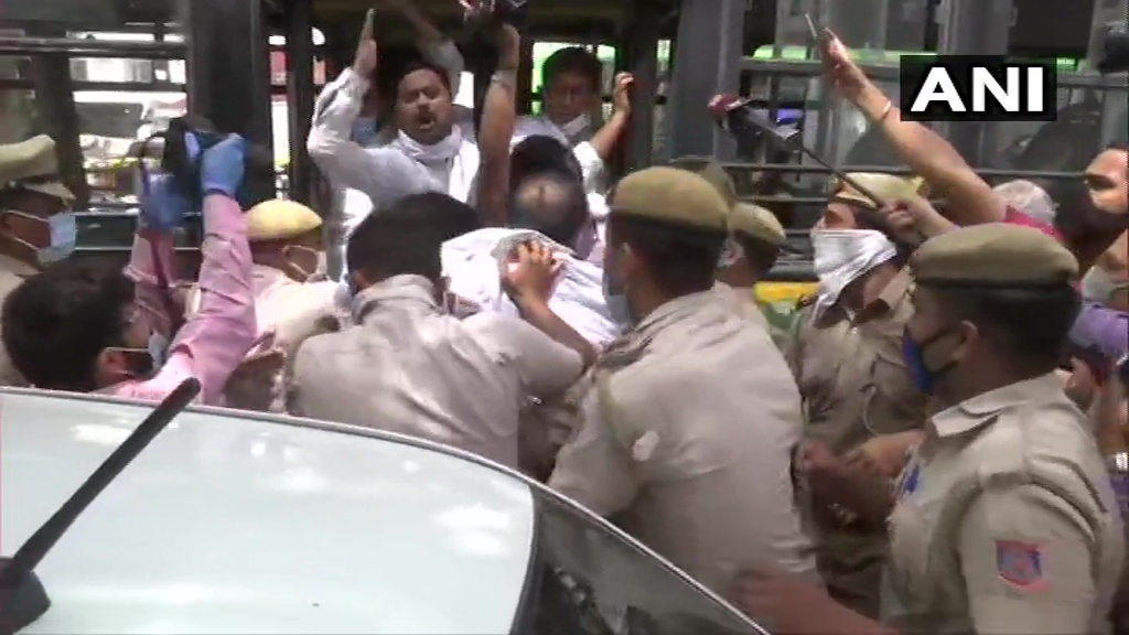 Protests erupt against fuel price hike, Cong workers detained across country