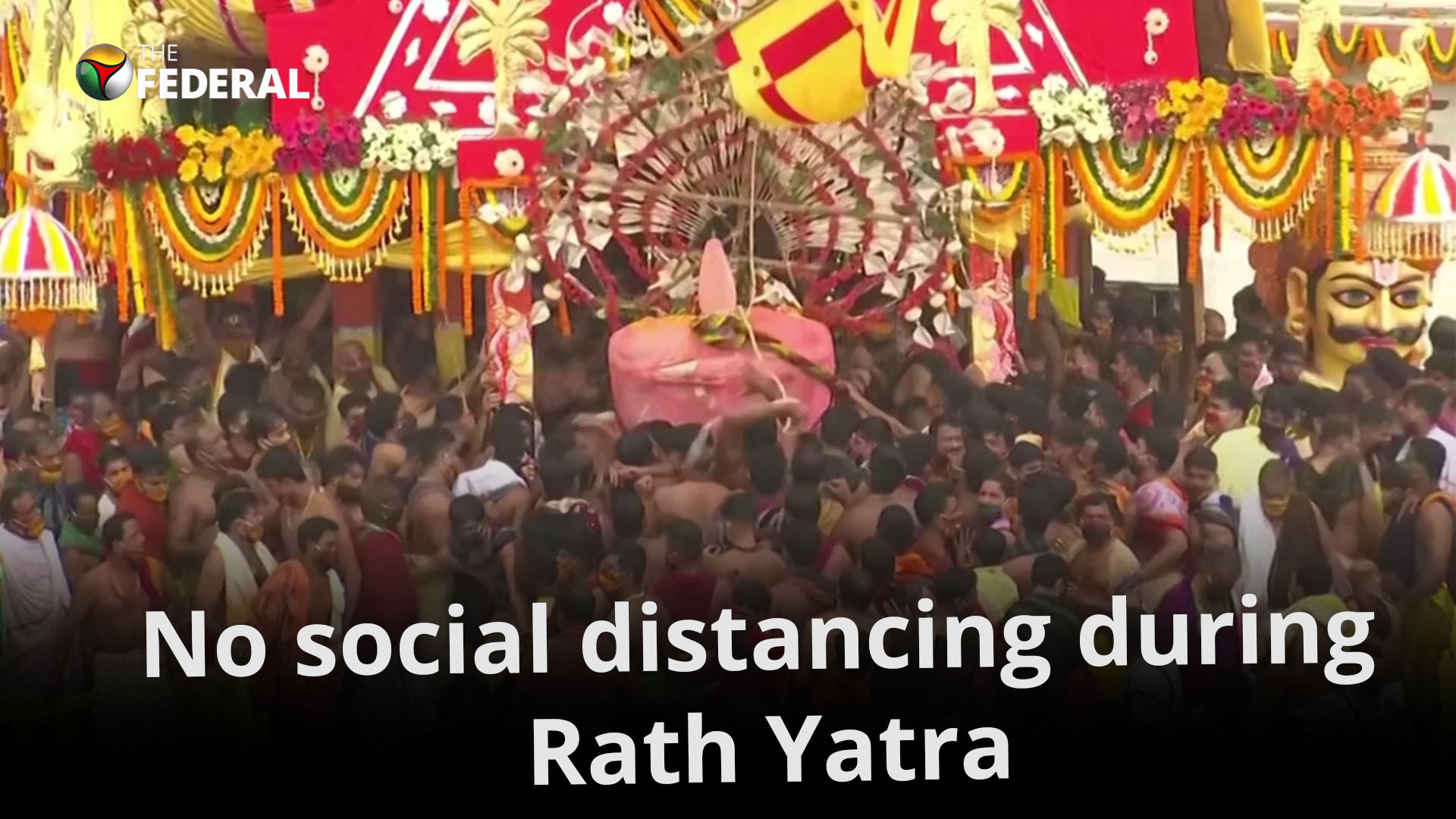 COVID restrictions go for a toss at Puris Rath Yatra