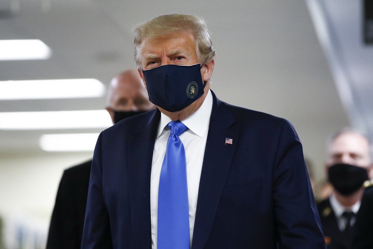 Trump wears mask in public for the first time amid COVID-19 crisis