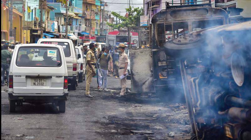 Bangalore riots: Police detain 350 people, probe terror links 