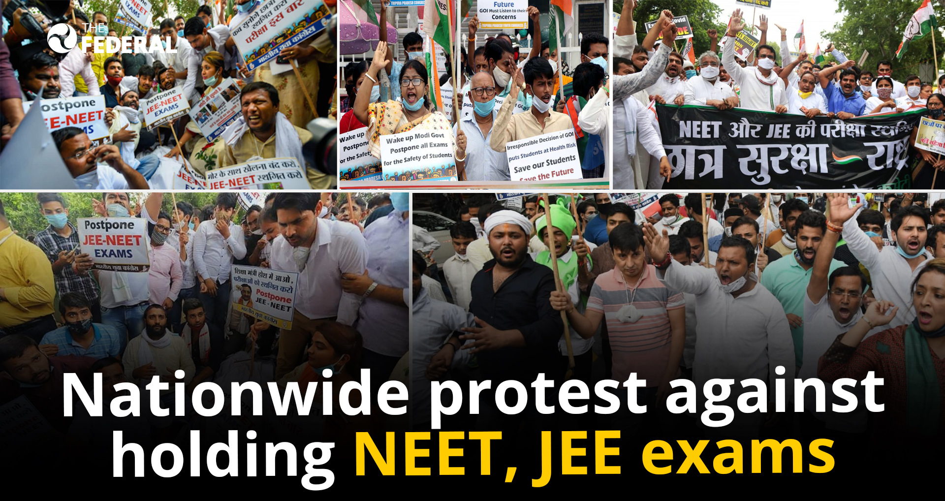 Protest against conduct of NEET-JEE tests intensifies, states file review plea in SC