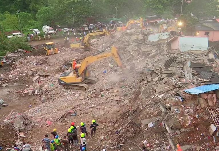 2 dead, 60 rescued, 18 feared trapped in Maharashtra building collapse