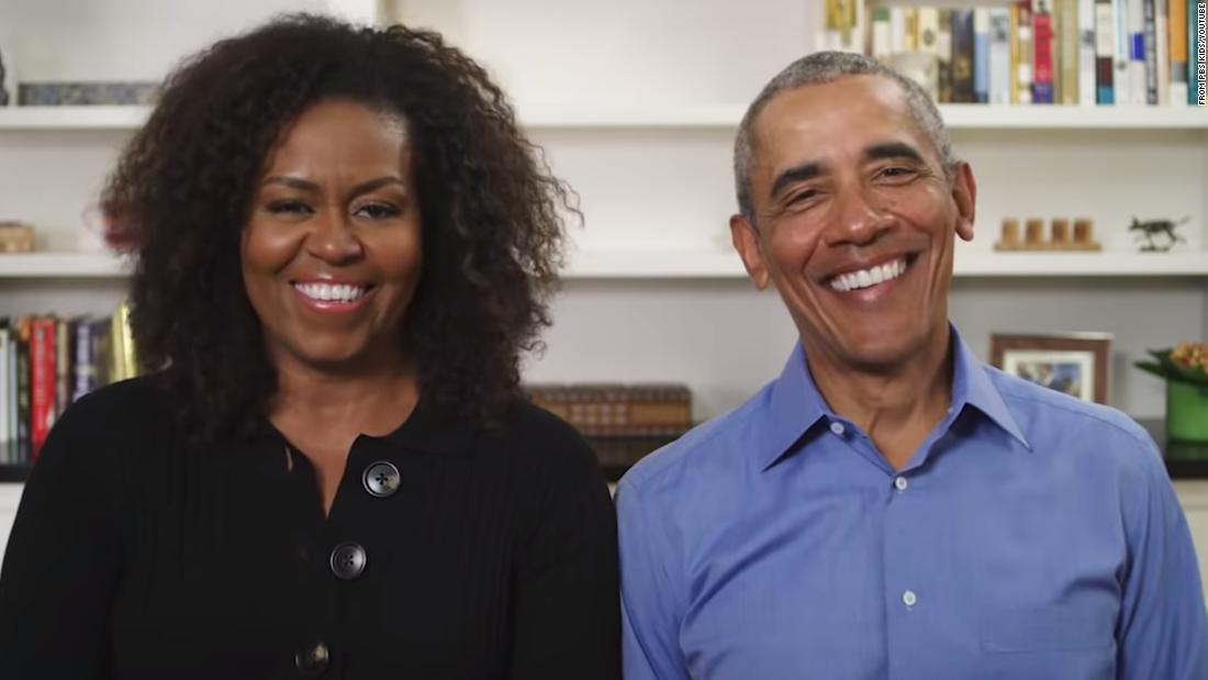 Barack Obama joins wife Michelle in hitting out at Trump