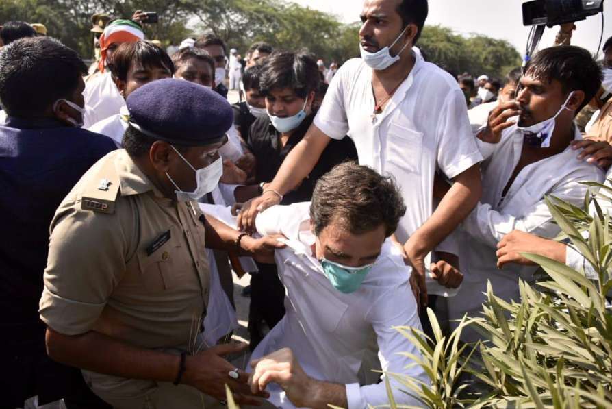No big deal if I was pushed by cops on way to Hathras, says Rahul
