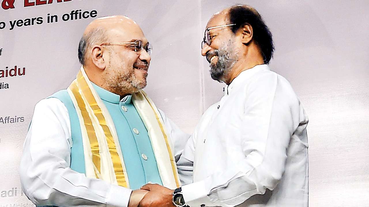Amit Shah may cajole a reluctant Rajini to launch political outfit