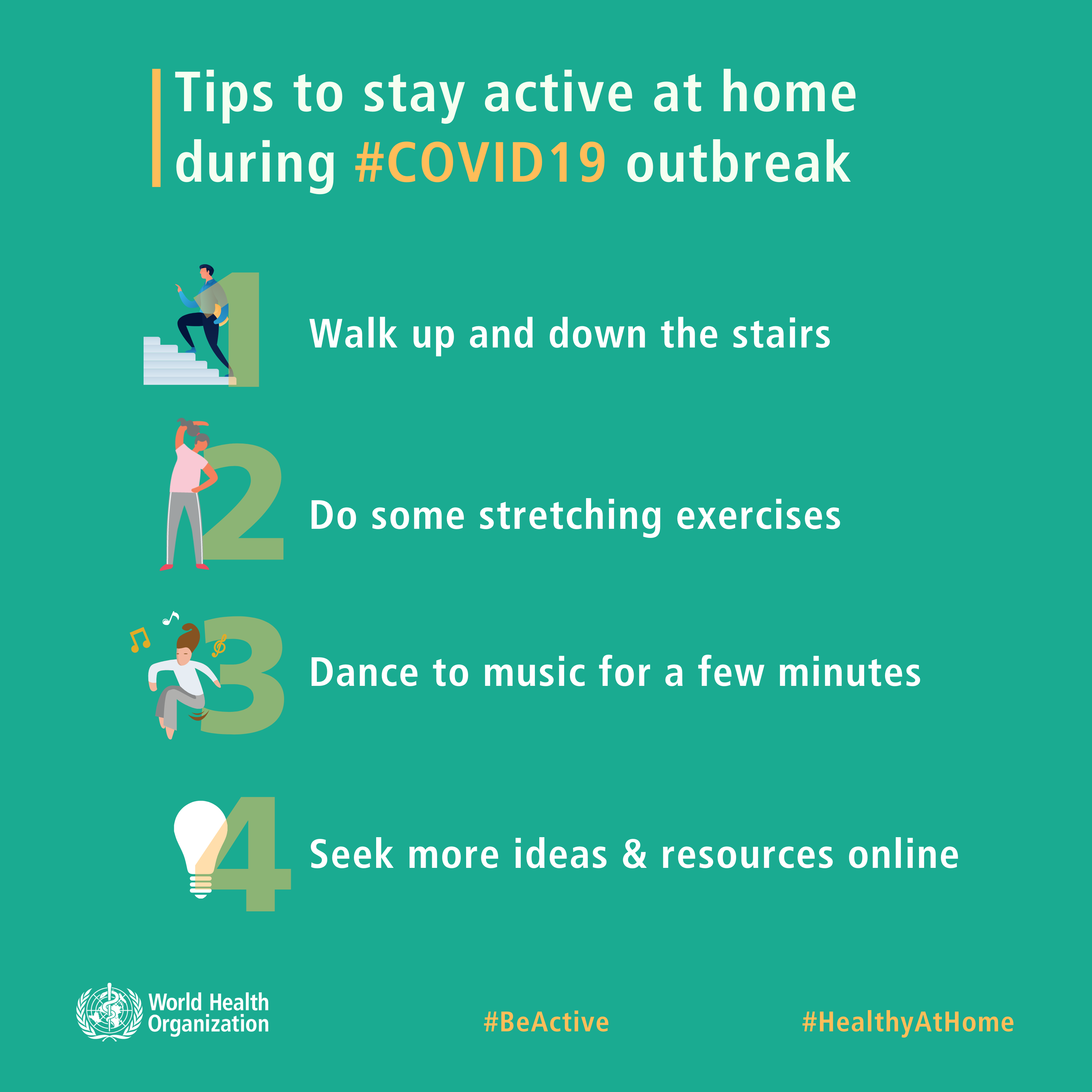 Every move counts: WHO guidelines for physical fitness during COVID