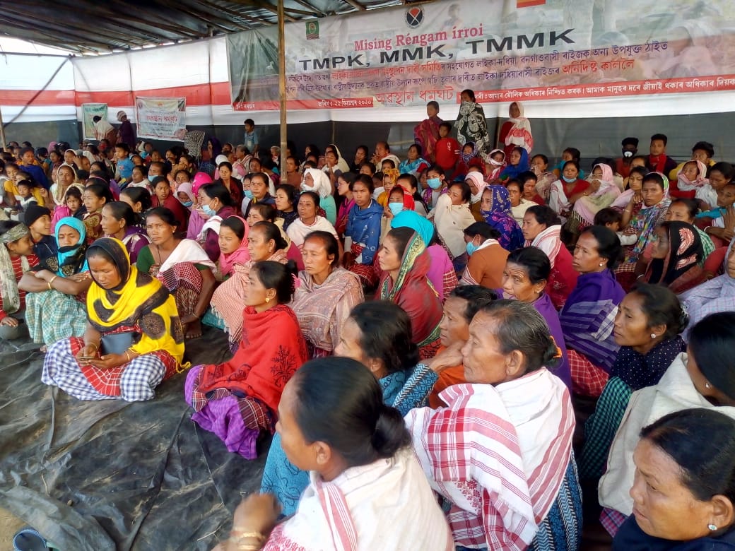Assam villagers on indefinite protest seeking permanent rehabilitation
