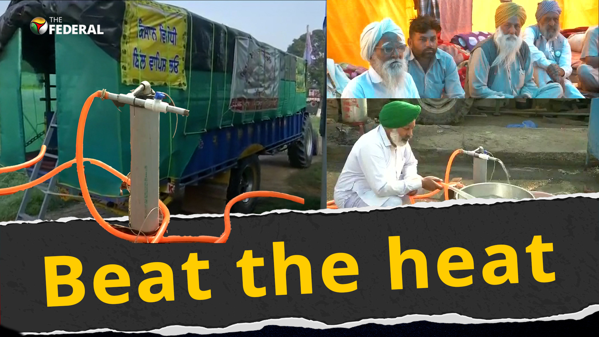 Agitating farmers prepare to beat Delhis heat