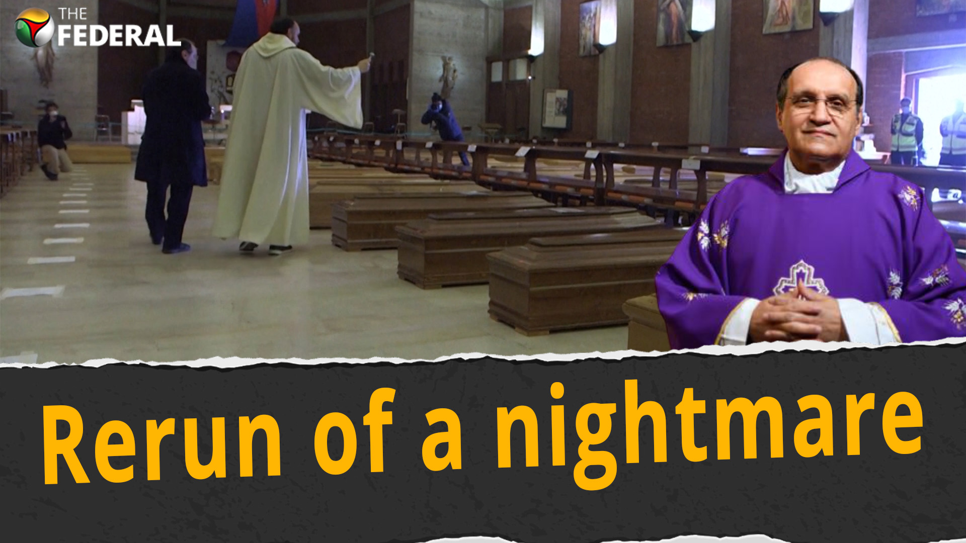 Coffins of COVID victims were lined up in his church. A year on, priest remembers the nightmare