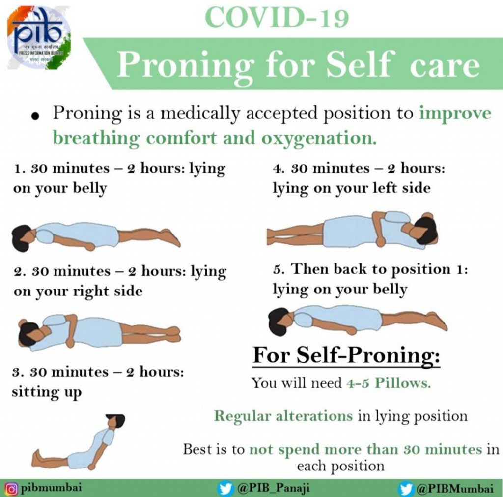 COVID care: Short of breath? Try 'proning' to increase oxygen level