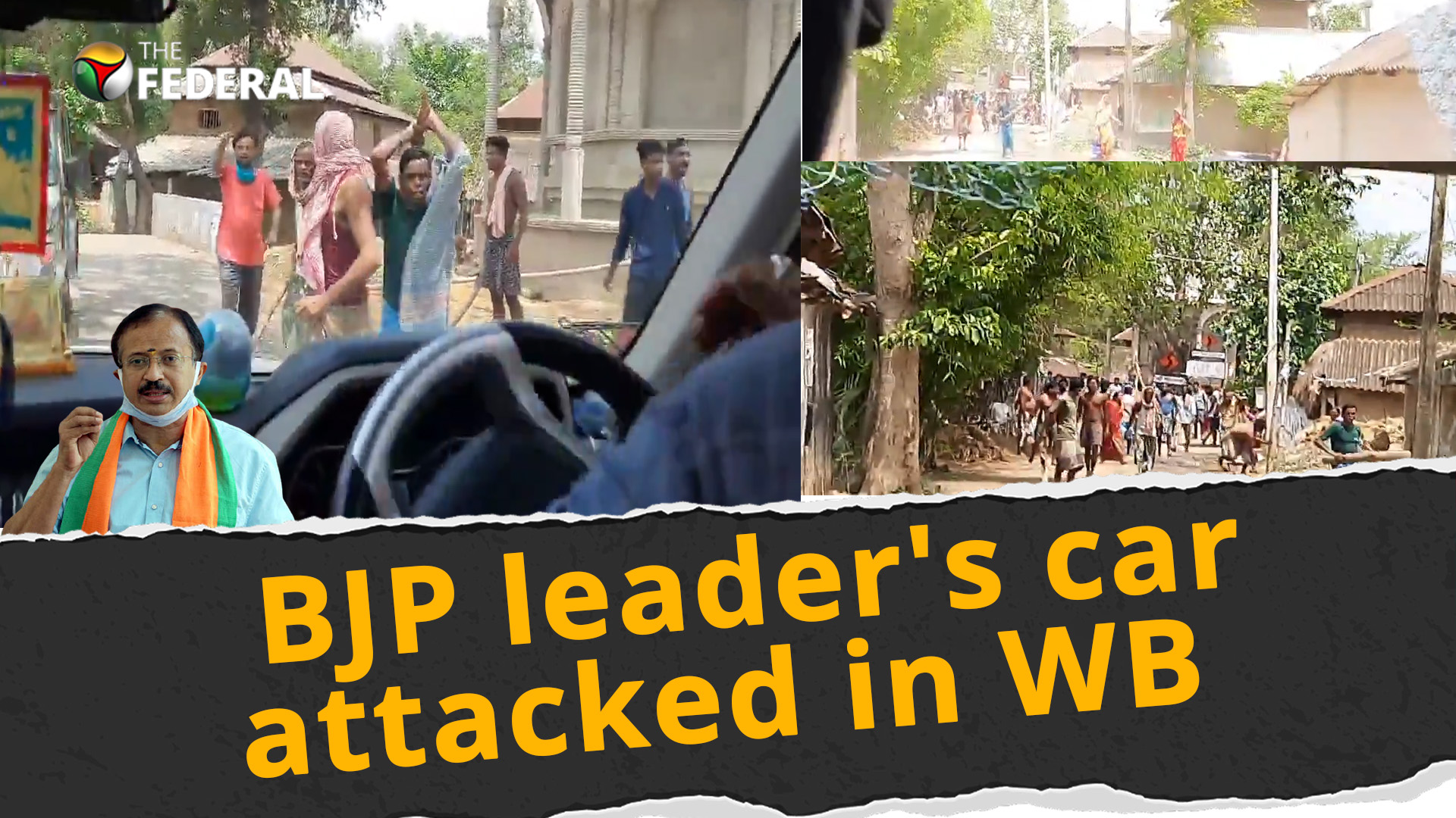 Union Minister’s car attacked in West Bengal by TMC workers