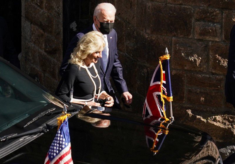 Bidens attend Sunday mass at England church, leave locals surprised