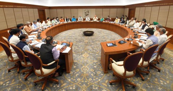 Modi calls first in-person Cabinet meeting in over a year