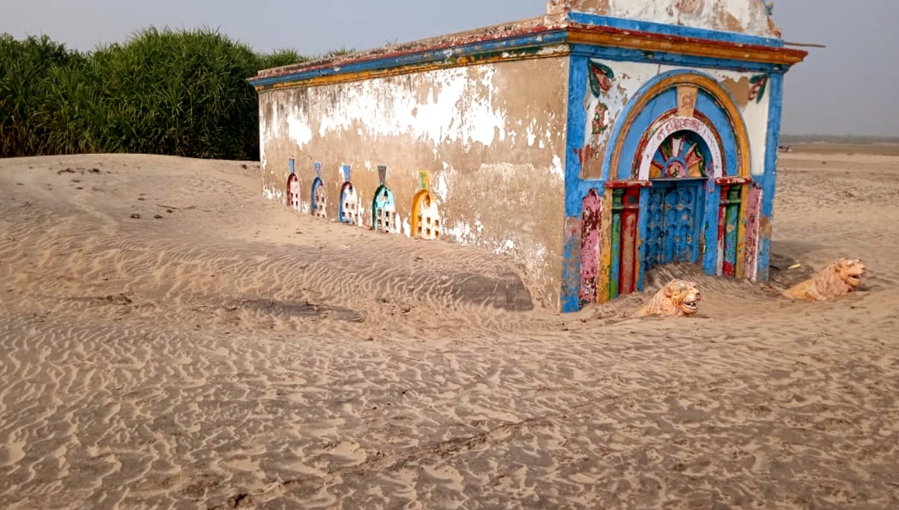 Surging sea destroys centuries-old temple in Odisha